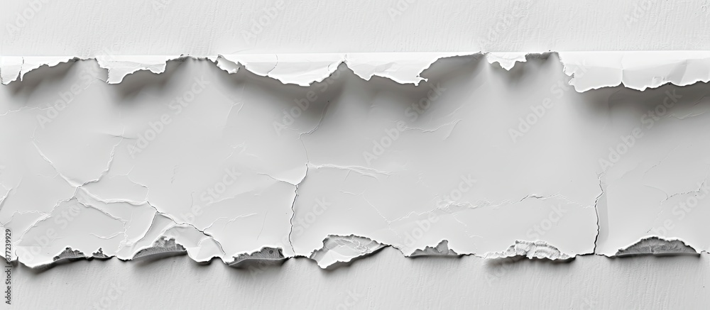 Poster a mark or sign on a torn white paper with copy space image
