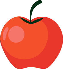 red apple isolated on white