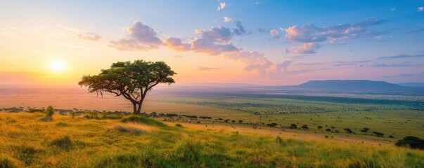 Savanna with anti-poaching measures, wildlife protection initiatives, sustainable habitat management