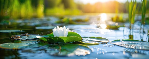 Wetland habitat with bird conservation programs, wildlife protection initiatives, sustainable practices