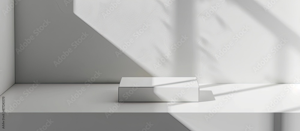 Poster isolated white background showcasing product packaging for mockup purposes featuring ample copy spac