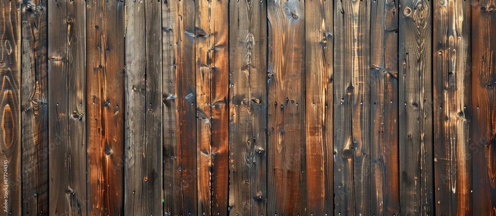 Aufkleber Background of an aged wooden fence with empty space for text or images. with copy space image. Place for adding text or design