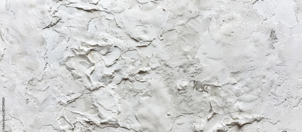 Poster Cement wall background with a white polish mortar texture ideal for adding text or graphics with copy space image