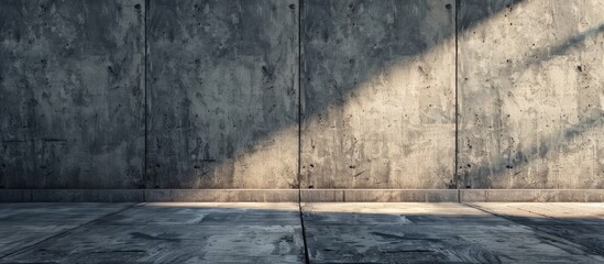 Obraz premium A concrete background with light and shadow effects ideal for displaying products in presentations and cover banner designs with copy space image