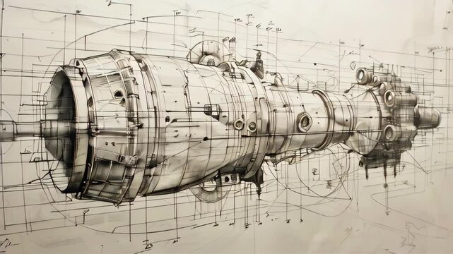 Engineering drawing of mechanism and design background