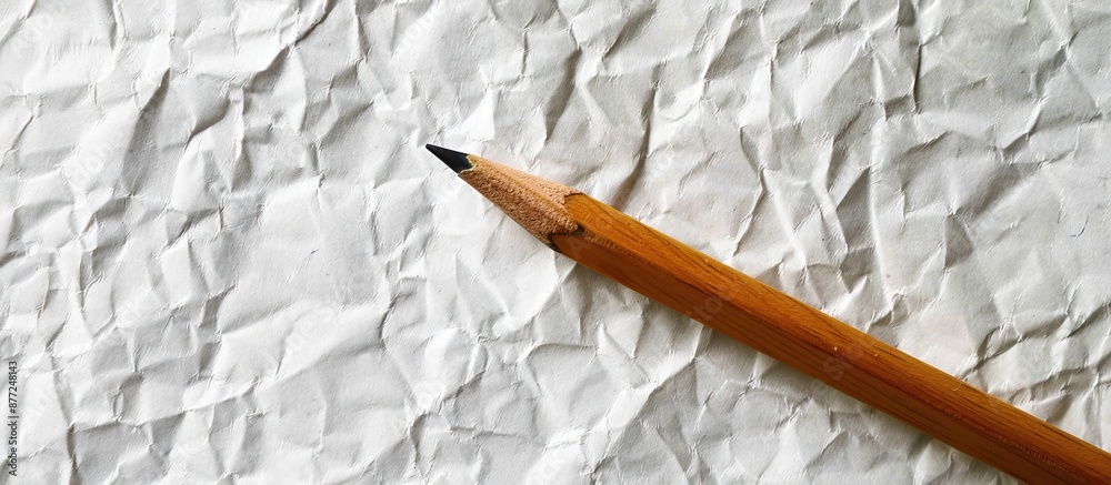 Poster Writing utensil on the blank sheet of paper with plenty of space for further additions Copy space image