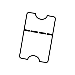 Ticket icon flat. eps vector illustration, isolated on white