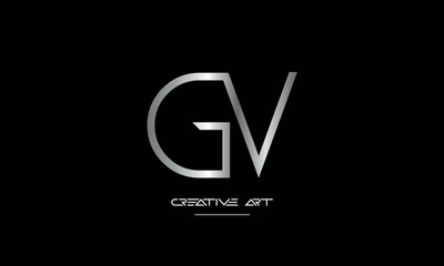 GV, VG, G, V abstract letters logo monogram