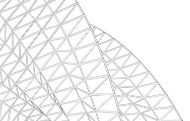 Architectural drawing. Futuristic background