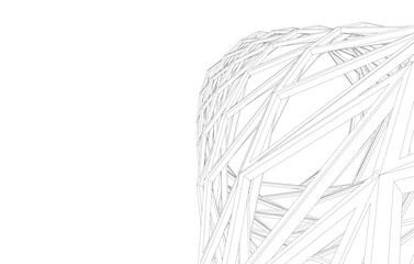 Architectural drawing. Futuristic background