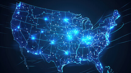 Obraz premium a map of the US