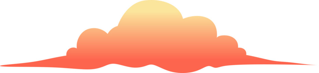 Obraz premium Gradient Sunset Cloud Vector