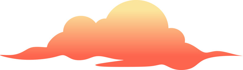 Obraz premium Gradient Sunset Cloud Vector