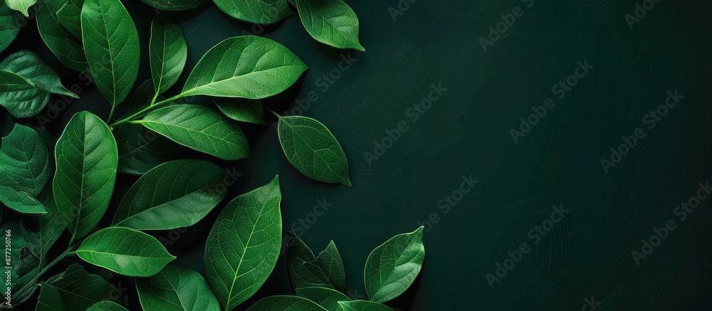 Poster Background featuring green leaves with empty copy space image