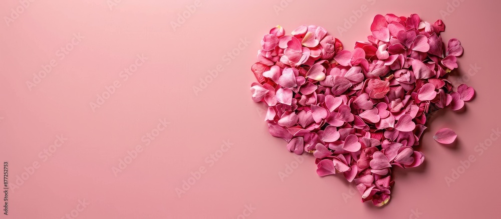 Poster pink background for a valentine s day theme with copy space image