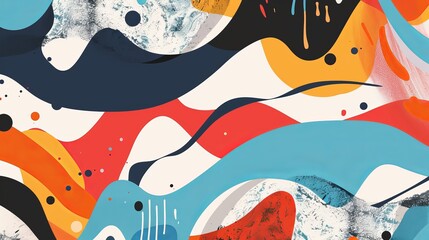 Dynamic Modern Trendy Abstract Design in Vibrant Colors