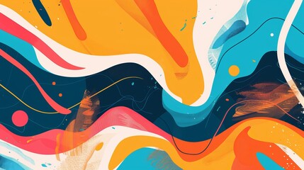 Dynamic Modern Trendy Abstract Design in Vibrant Colors