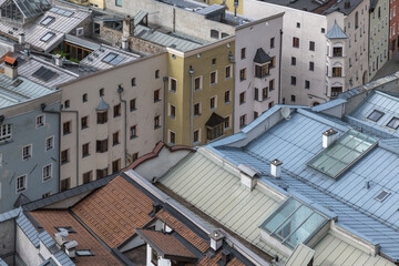 Blick auf die mittelalterliche Altstadt von Rattenberg, Tirol