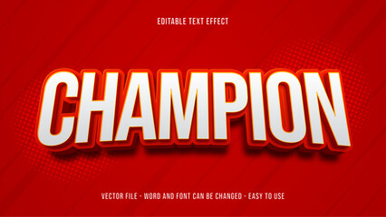 Champion editable text effect