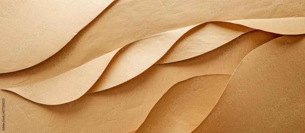 Aufkleber Brown craft paper texture background with cardboard and recycled paper elements ideal for texts and images. with copy space image. Place for adding text or design