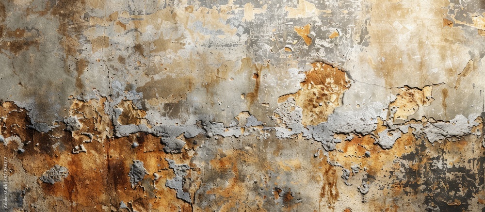 Aufkleber Wall with a textured worn appearance suitable for displaying images with space for text. with copy space image. Place for adding text or design