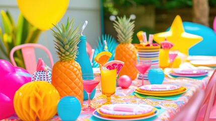 Vibrant Summer Bash: Colorful Festivities Under the Sun