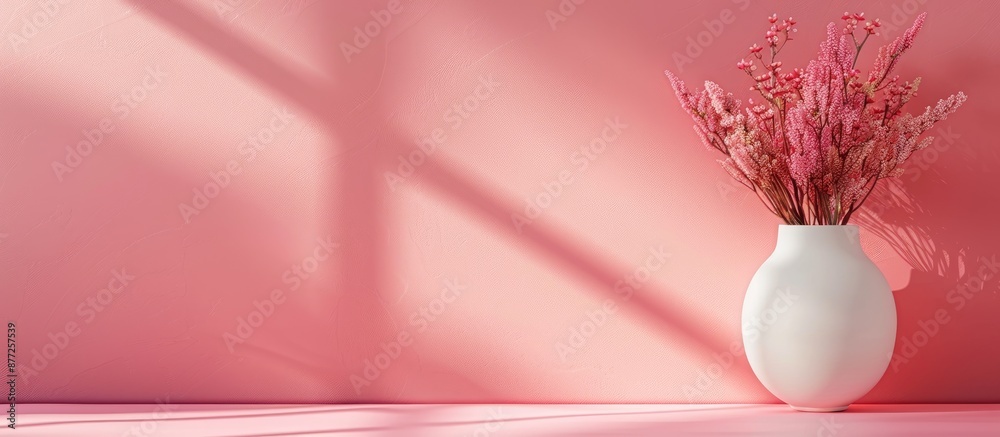 Poster Elegant pink backdrop with minimal design ideal for a copy space image