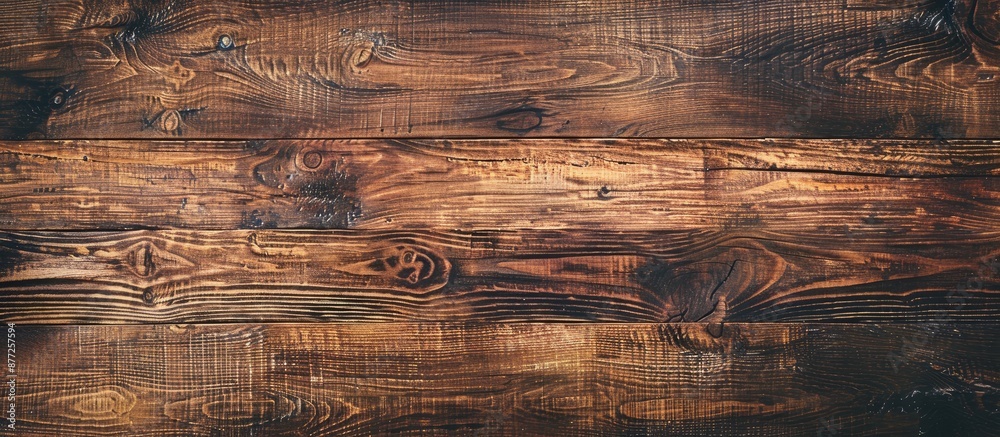 Poster Top view of a textured wooden desk with space for text and a background suitable for a copy space image
