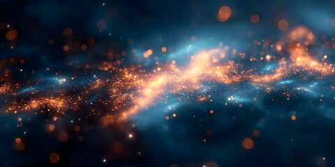 Fototapeta premium Abstract Particle Wave Background with Glowing Dots and Dynamic Motion