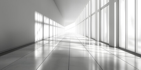 Obraz premium Modern White Business Office Space: Ideal Setting for Real Estate Development