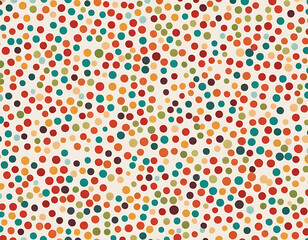 Obraz premium Vibrant, colorful polka dot pattern on a light background. Perfect for fun, cheerful designs, fabrics, or backgrounds.