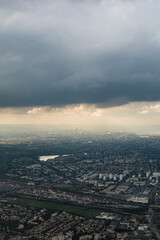 Paris, France - aerial view of the city