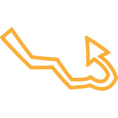 Cute Cartoon Style Pointer Arrow Icon