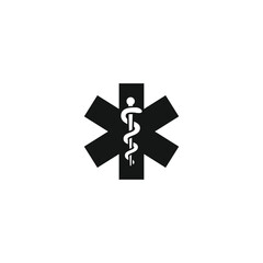Rod of asclepius icon vector. EPS 10 editable vector