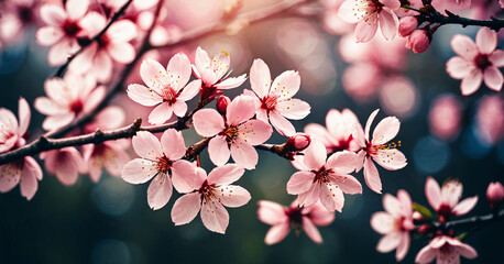 Spring Beauty in Bloom Delicate Flowering Branch