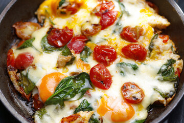 healthy breakfast skillet eggs