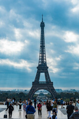 Paris, France - Photo of the city square and the Eiffel Tower