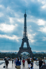 Paris, France - Photo of the city square and the Eiffel Tower