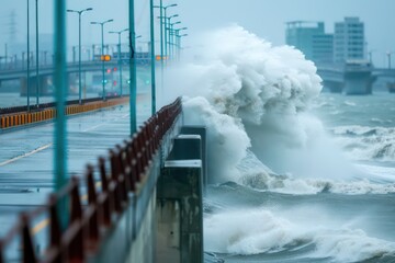 Powerful Storm Surge Threatens Coastal Communities Emergency Alert, Coastal flooding, rising sea levels, hurricane, typhoon, storm surge, tsunami, flood warning, coastal erosion, natural disaster