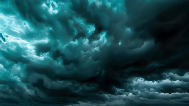 A massive cloud filled with numerous dark blue clouds