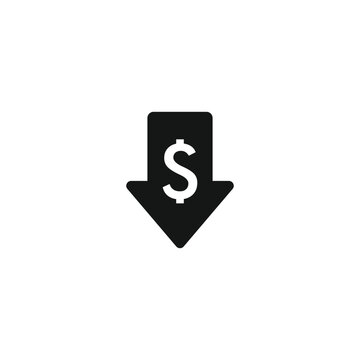 Cost reduction icon vector. EPS 10 editable vector