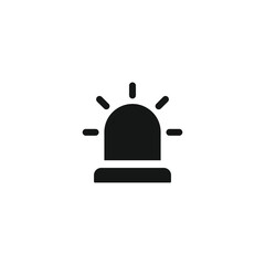 Emergency siren icon vector. EPS 10 editable vector