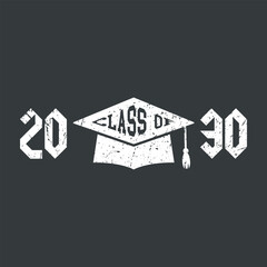 Class of 2030 design, College t-shirt design printable text vector	