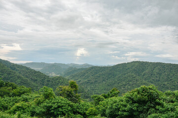 landscape of the mountains