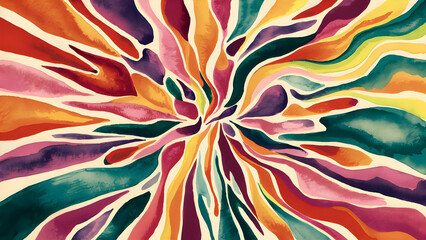 Fototapeta premium Watercolor Ink Dance A Harmonious Abstract Flow