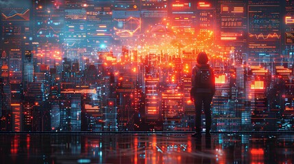 Fototapeta premium Infographics that display data in charts and graphs.