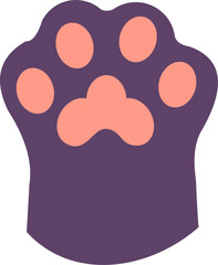 Cat Paw  Flat Illustration