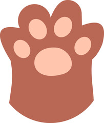 Cat Paw  Flat Illustration