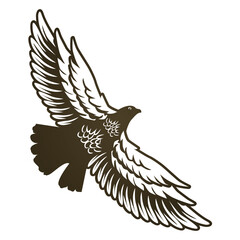 hawk eagle bird logo vector