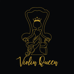 Obraz premium QUEEN CROWN LUXURY GOLD LOGO